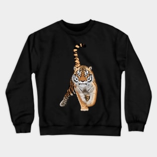 Sketch of walks bengal tiger.Animal print.Wildlife. Crewneck Sweatshirt